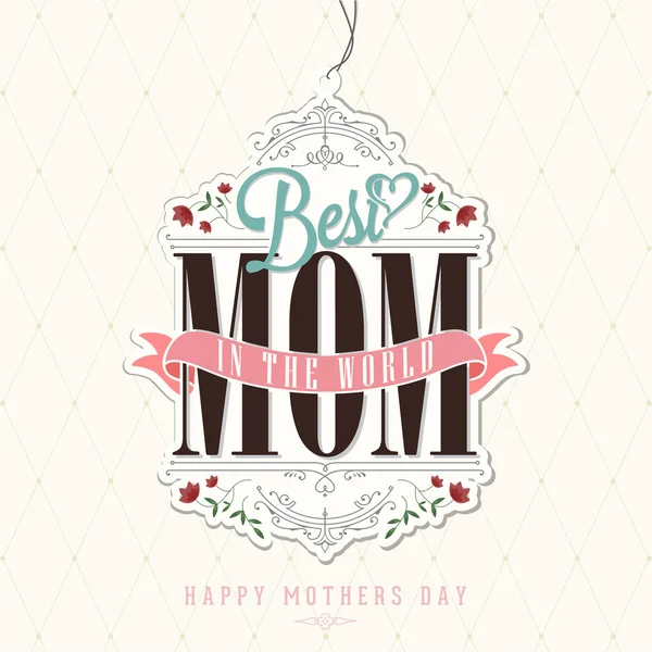 Vintage Happy Mothers's Day Typographical Background — Stock Photo, Image