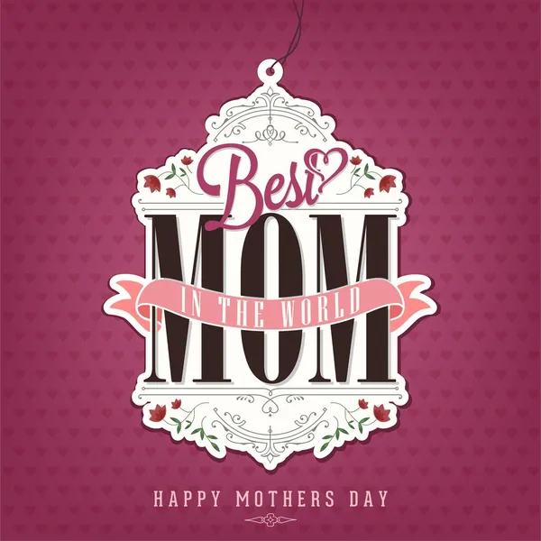 Vintage Happy Mothers's Day Typographical Background — Stock Photo, Image