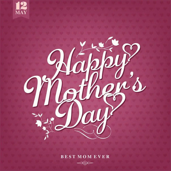 Vintage Happy Mothers's Day Typographical Background — Stock Photo, Image