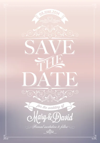 Save The Date, Wedding Invitation Card — Stock Photo, Image