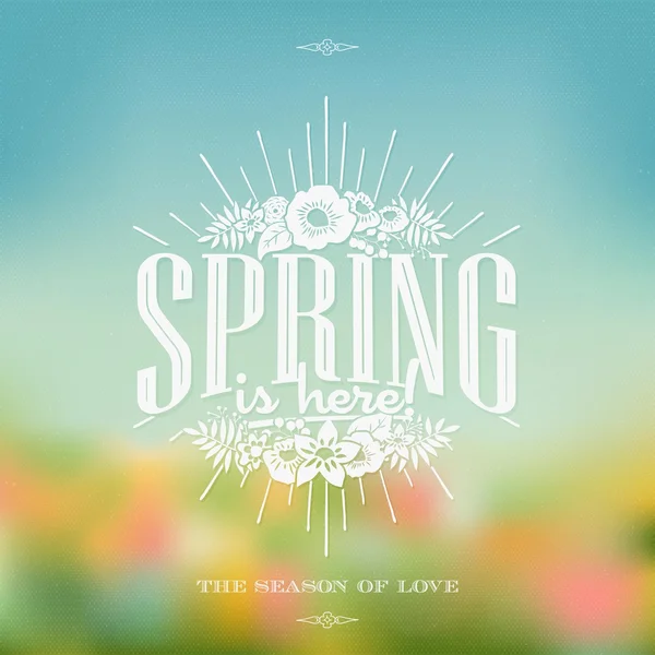 Beautiful Typographical Spring Background — Stock Photo, Image
