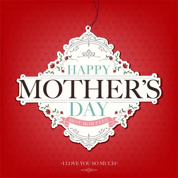 Wzór matki Happy Day tło typograficzne — Zdjęcie stockowe