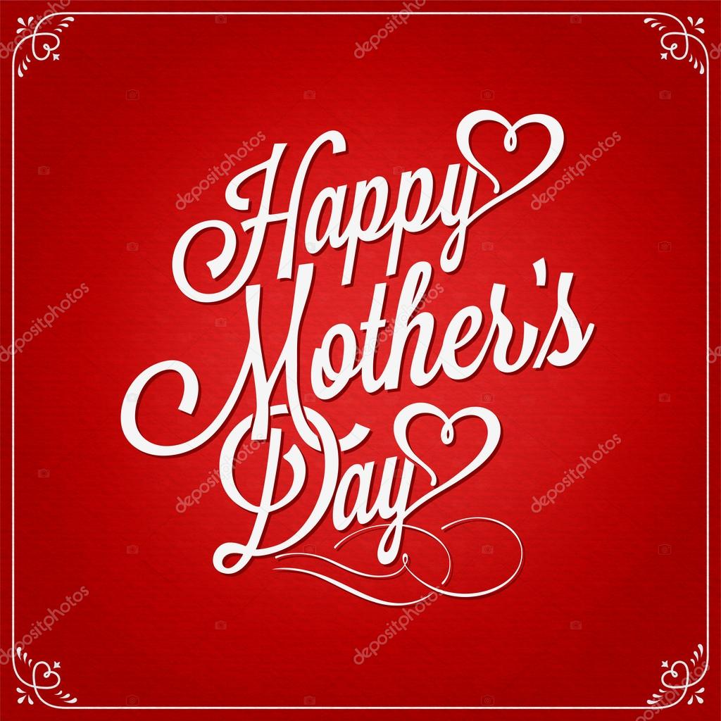 Vintage Happy Mothers's Day Typographical Background