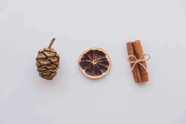 Noel dairesi bembeyaz arka planda doğal dekorasyonlarla yatıyordu.