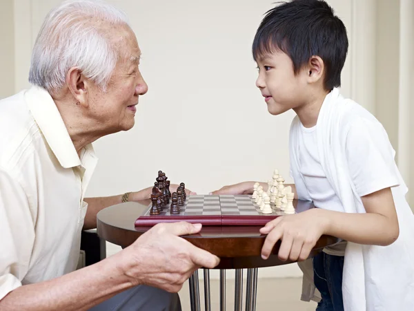 Grand-père et petit-fils — Photo