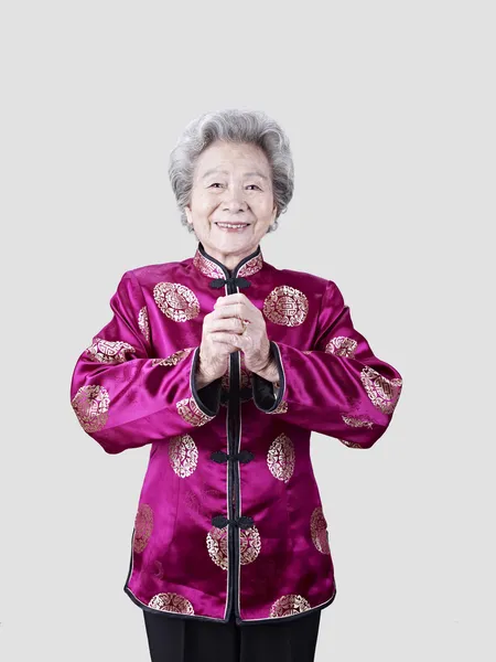 Retrato de uma mulher chinesa sênior — Fotografia de Stock