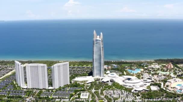 Sanya Hainan Cina Agosto 2020 Veduta Aerea Dell Atlantis Hotel — Video Stock