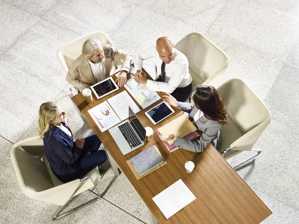 Multiethnic Group Corporate Business People Meeting Office — Stockfoto