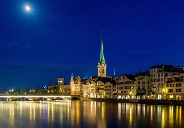 Noche Zurich — Foto de Stock