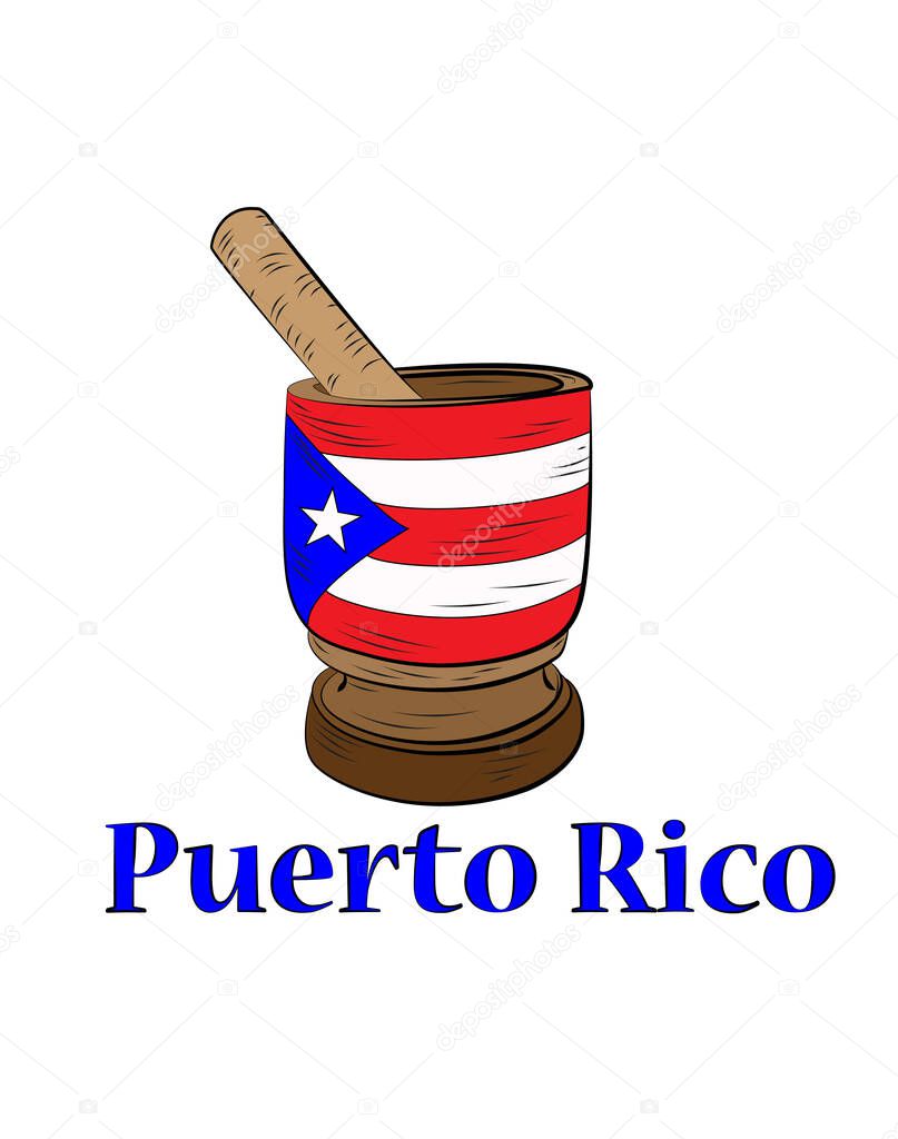  mortar traditional symbol of Puerto Rico