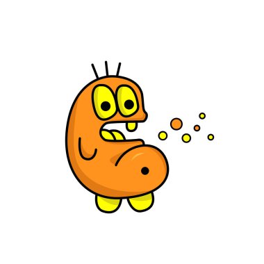 Beyaz arka planda bir virüs gibi tuhaf görünüyor.