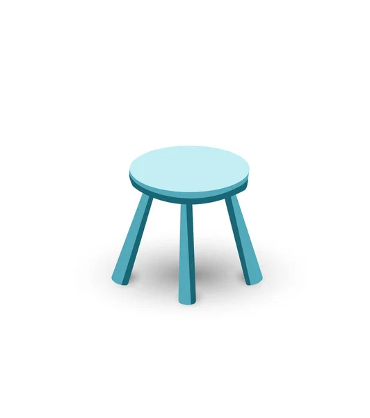 Tabouret Simple Sur Fond Blanc — Photo