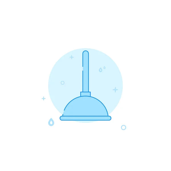 Drain Pipe Cleaner Vector Icoon Sanitair Platte Illustratie Gevulde Lijn — Stockvector