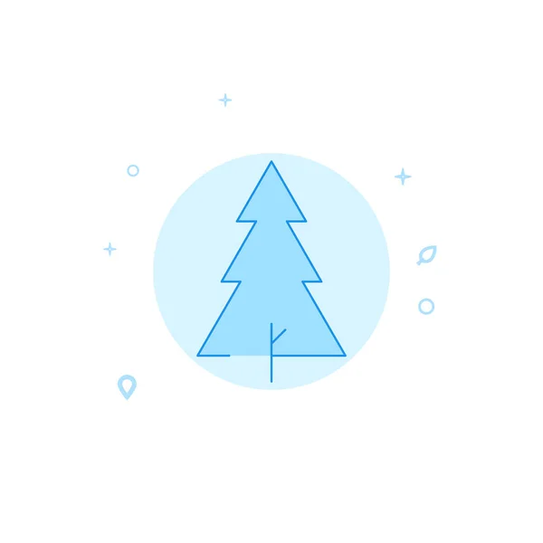 Icono Vector Árbol Navidad Triangular Símbolo Del Árbol Ilustración Plana — Vector de stock