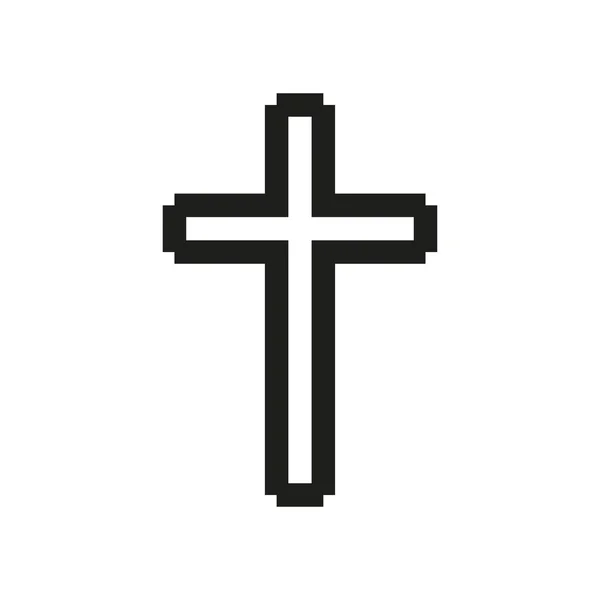 Modern geometric Christian cross icon. Flat isolated Christian illustration — 图库矢量图片