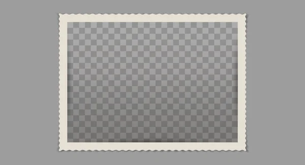 古い写真フレーム。3Dリアルなベクターイラスト — ストックベクタ