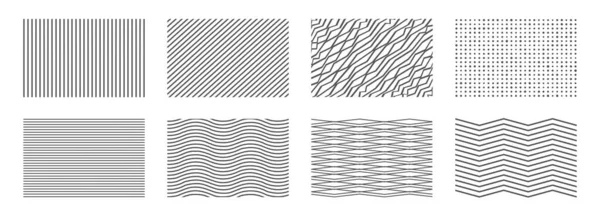 Schemi a strisce impostati. Illustrazione vettoriale piatta isolata su bianco — Vettoriale Stock