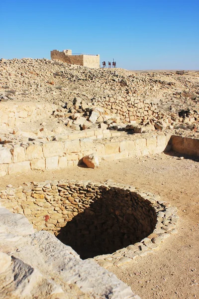 Ruinerna av gamla staden avdat i israel — Stockfoto