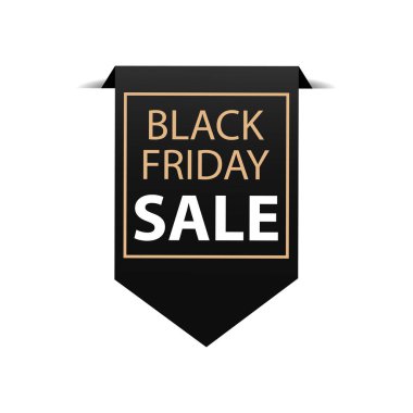 Kara Cuma siyah etiketi, afişi, reklamı, vektör illüstrasyonunu. Siyah yazıtlı siyah konser, beyaz arka planda izole edilmiş..