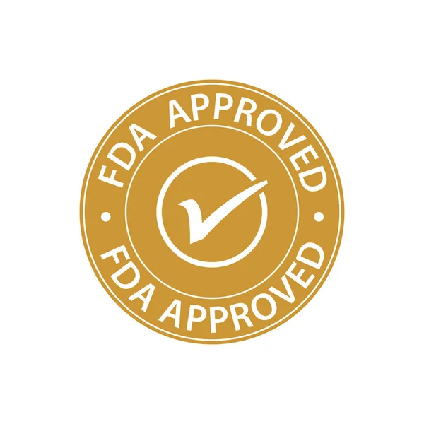 Fda Εγκριθεί Food Drug Administration Εικονίδιο Σύμβολο Ετικέτα Σήμα Λογότυπο — Διανυσματικό Αρχείο