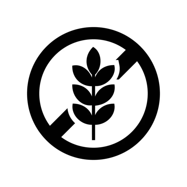 Glutenfreie Nahrungsmittel Für Allergiker Etikettieren Flache Vektorsymbole Für Apps Und — Stockvektor