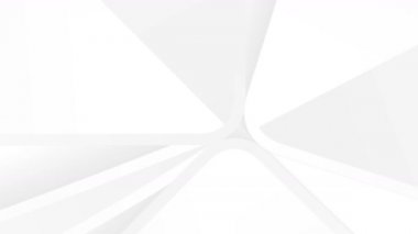 Yonca yapraklarının amblemi. Kağıttan kesilmiş üç yapraklı yonca ikonu. 4K biçiminde video hareketinin animasyonu. Beyaz arkaplanda dönen bir kağıt tırabzan yonca simgesi görünür