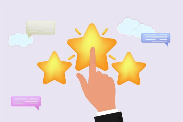 Διάνυσμα Έννοιες Κριτική Πελατών Κριτικές Αστέρια Καλό Και Κακό Ρυθμό — Διανυσματικό Αρχείο