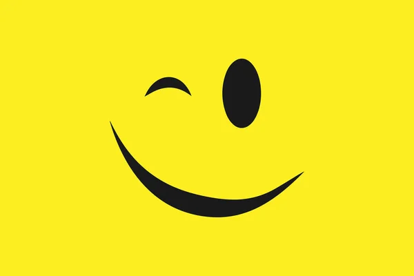 Усміхнене Обличчя Жовтому Тлі Векторні Ілюстрації — стоковий вектор