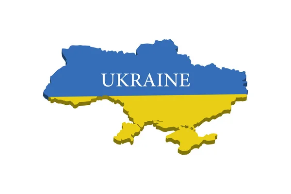 우크라이나 지도에 Crimea 포함된 깃발의 — 스톡 벡터