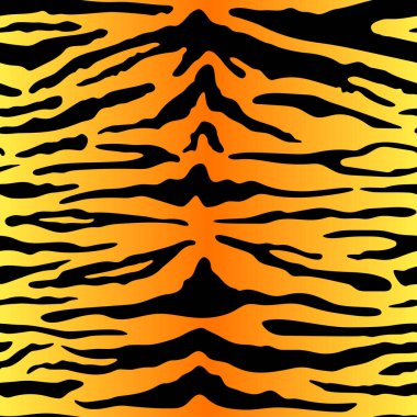 Kaplan pürüzsüz desen. Vahşi hayvan derisi dokulu arka plan, turuncu arka planda kaplan ya da zebra çizgileri. Moda deseni, kumaş ve tekstil için soyut orman safari dokusu.