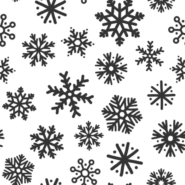 Lindo Vector Invierno Copos Nieve Patrón Sin Costuras Impresión Nieve — Vector de stock