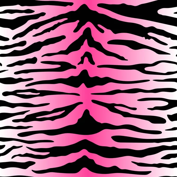 Padrão Fundo Tigre Rosa Vector Subiu Selvagem Animal Pele Textura — Vetor de Stock
