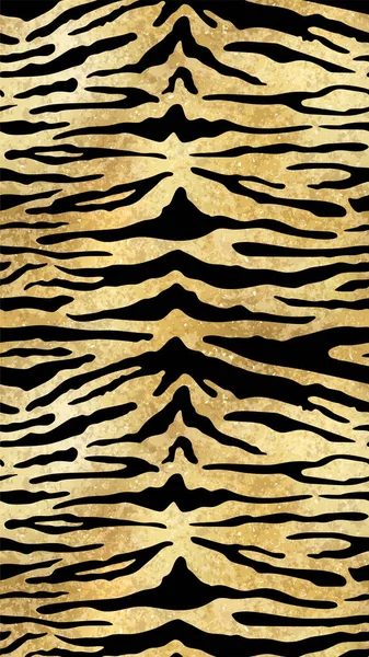 矢量趋势金属虎抽象垂直背景 闪烁着金箔纹理背景的野生动物虎纹 用于社交媒体横幅 电话壁纸 — 图库矢量图片