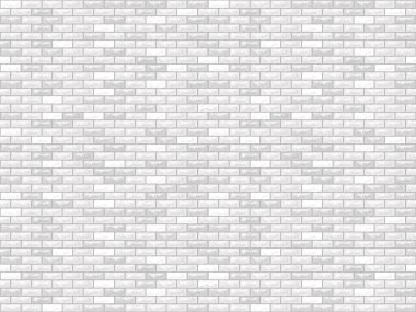 Vektör tuğla duvar sorunsuz arka plan. Gerçekçi beyaz tuğla doku