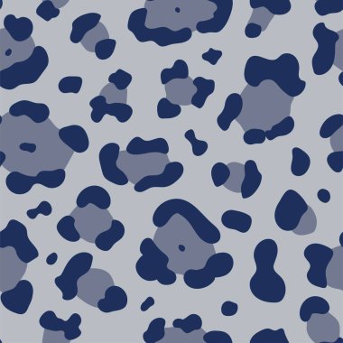 Leopard seamless pattern. Vector hand drawn wild animal cheetah skin, grey leopard texture with spots for fashion leo print design, fabric, textile, wrapping paper, wallpaper, background.