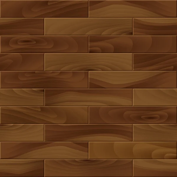 Realistic Natural Dark Brown Wood Seamless Pattern Wooden Plank Textured — Vector de stock