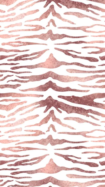 Векторный Розовый Метафорический Тигр Вертикальном Фоне Блестящие Дикие Розовое Золото — стоковый вектор