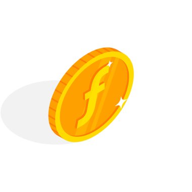 Hollanda Antiller Guilder tabelası olan Isome altın sikke ikonu. 3d Cash, Hollanda para birimi, oyun parası, bankacılık ya da kumarhane para sembolü web, uygulamalar, tasarım. Avrupa para birimi değişim simgesi vektörü