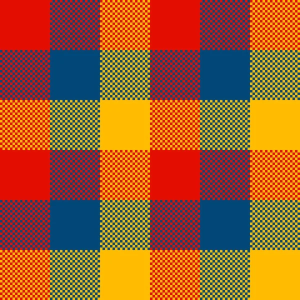 Autumn Lumberjack Seamless Pattern Vector Orange Yellow Blue Red Buffalo — 图库矢量图片