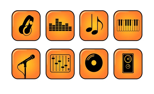 Icônes de musique — Image vectorielle