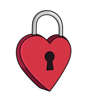 kalp şeklinde kilit