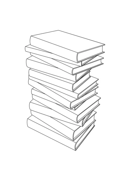 Book pile — Stok Vektör