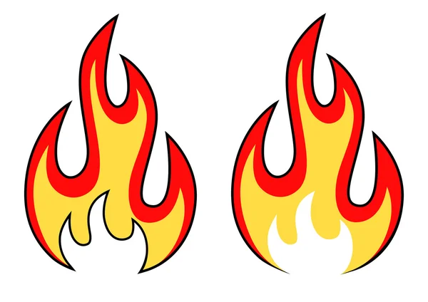 Иконки огня — стоковый вектор