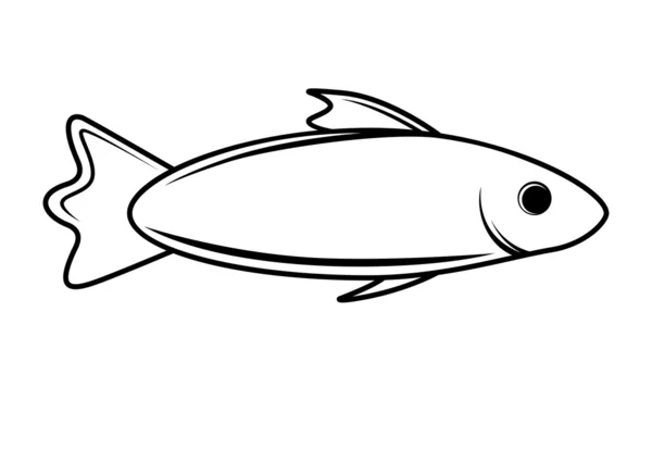 Icono de pescado — Vector de stock