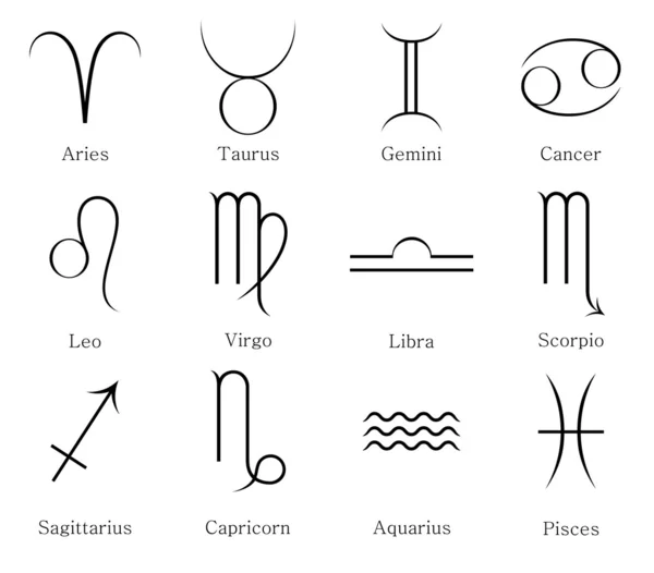 Signos del zodíaco — Archivo Imágenes Vectoriales