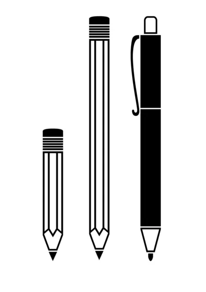 Ручки і олівці Ліцензійні Стокові Ілюстрації