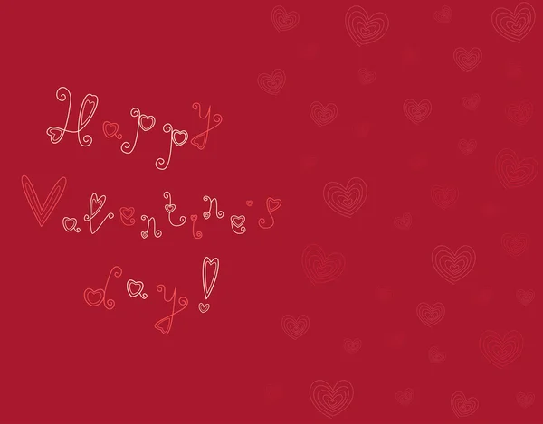 Karte glücklicher Valentinstag — Stockvektor
