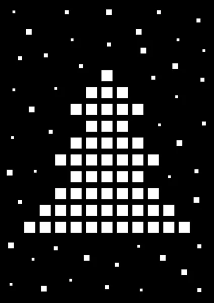 Abstraktní strom z bílé čtverce — Stockový vektor