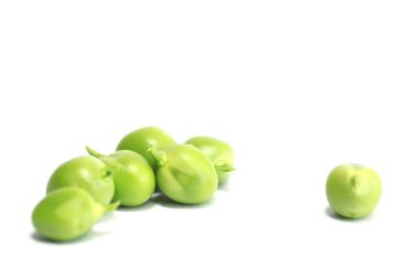 Beyaz arka plan önce bezelye