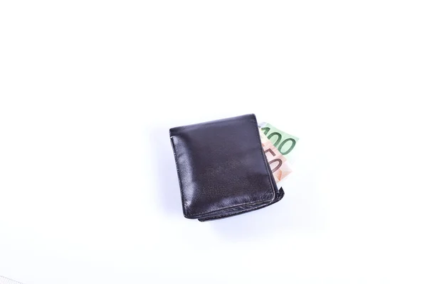 Black Leather Purse — Stock Photo, Image